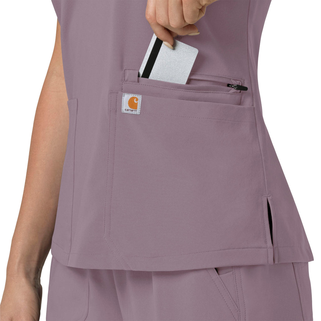 Force Cross-Flex C13210 Flex Panel V-Neck Scrub Top Lavender Mist