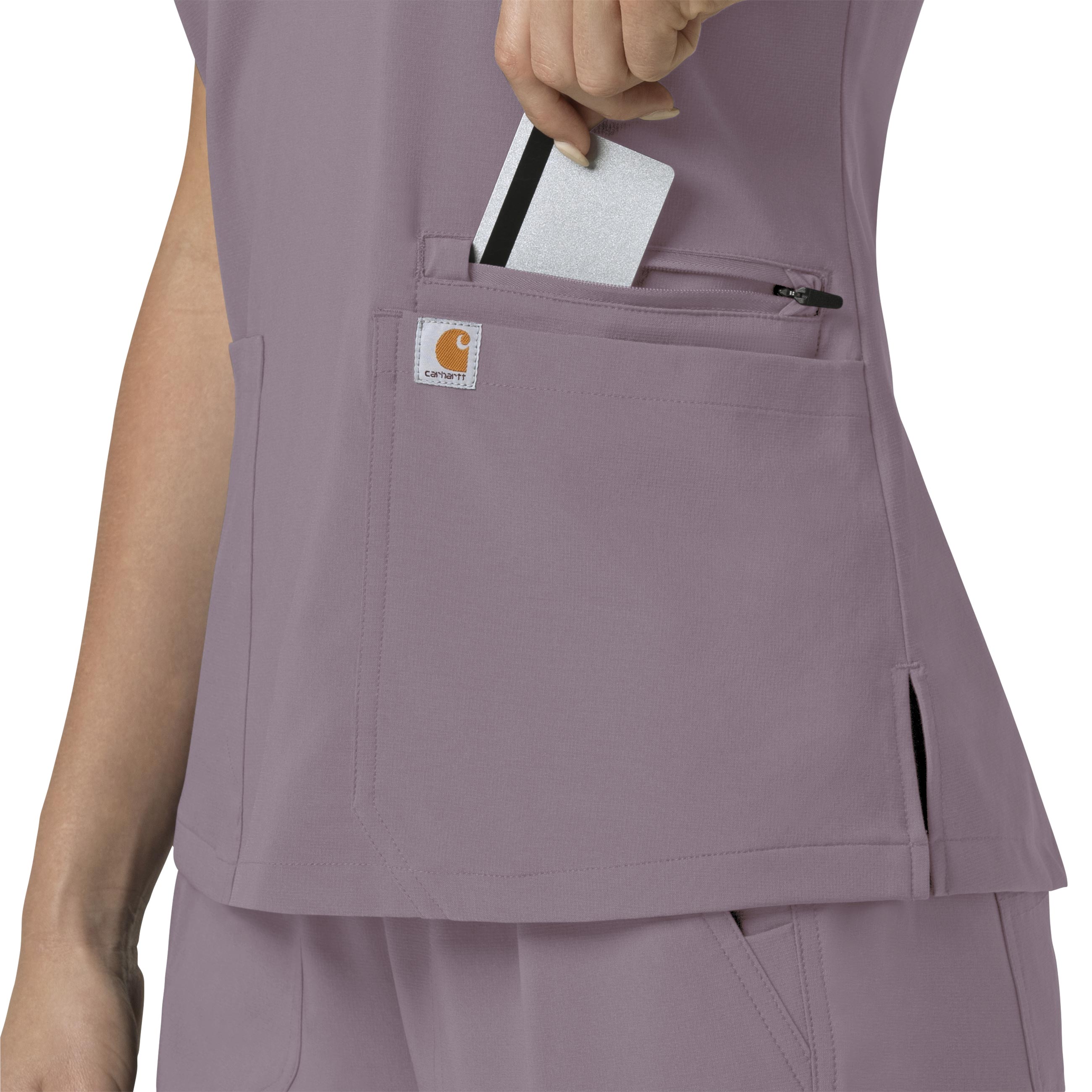 Force Cross-Flex C13210 Flex Panel V-Neck Scrub Top Lavender Mist