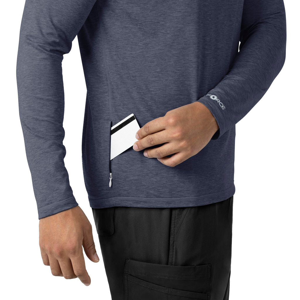 Force Sub-Scrubs C32009 Men's Performance Long Sleeve Tee Navy Heather