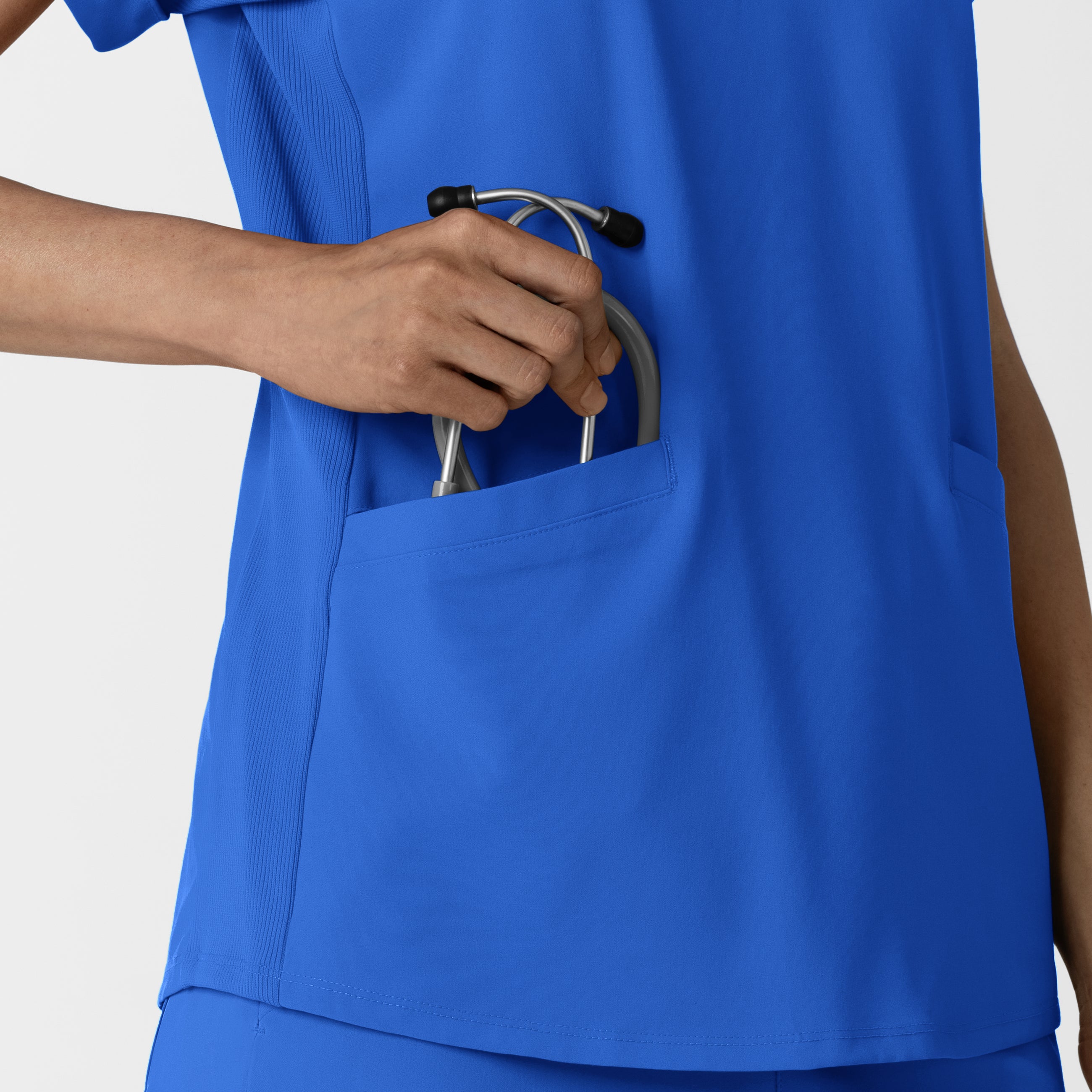 RENEW 6934 Women’s Flex-n-Reach Collared Scrub Top Royal