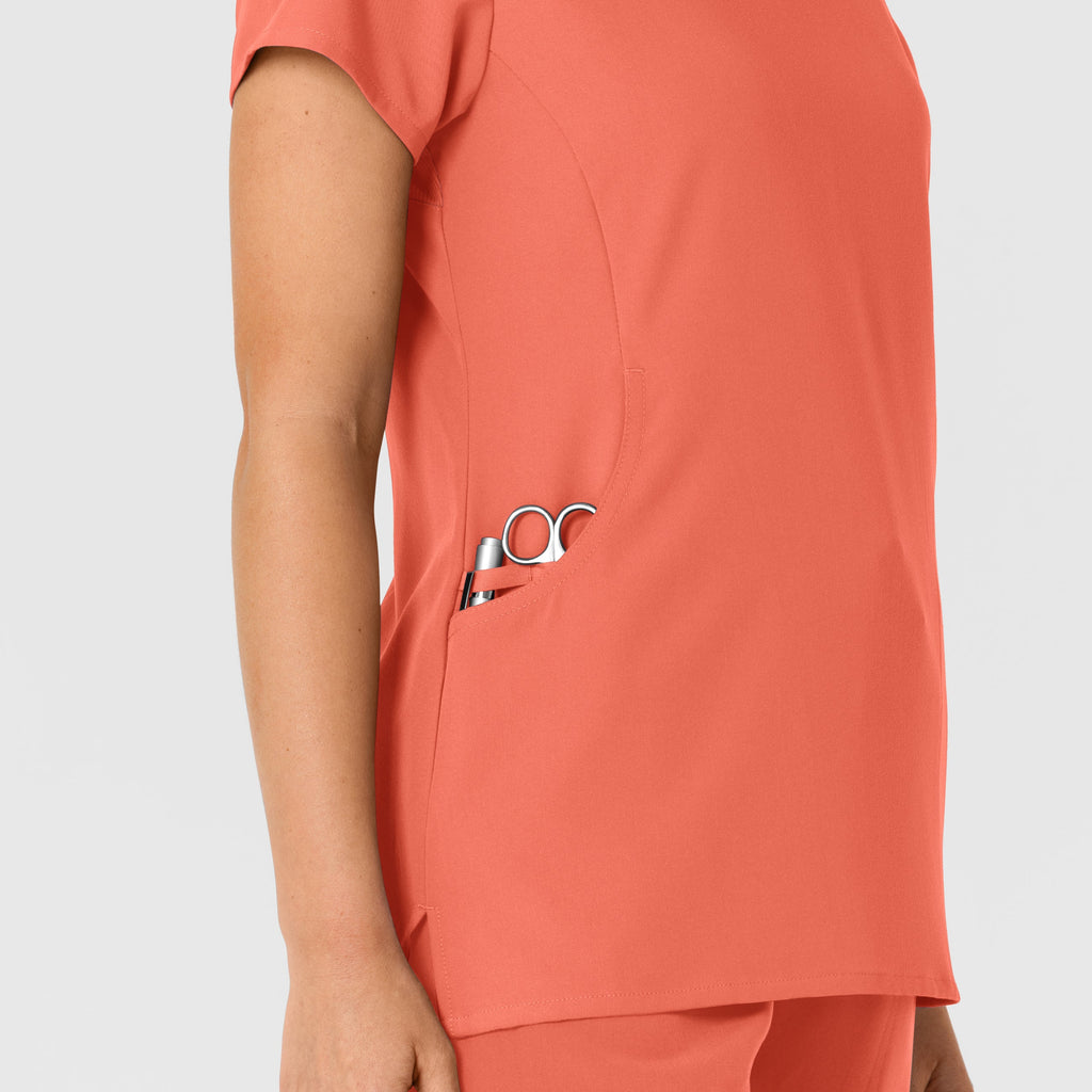 Nova 6432 Flex-n-Reach V-Neck Scrub Top Sugar Coral