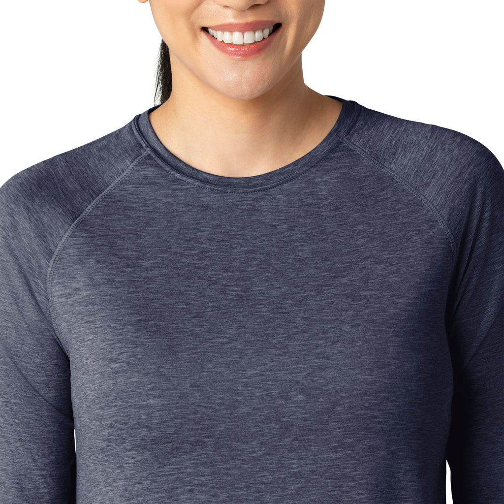 Force Sub-Scrubs C31009 Performance Long Sleeve Tee Navy Heather
