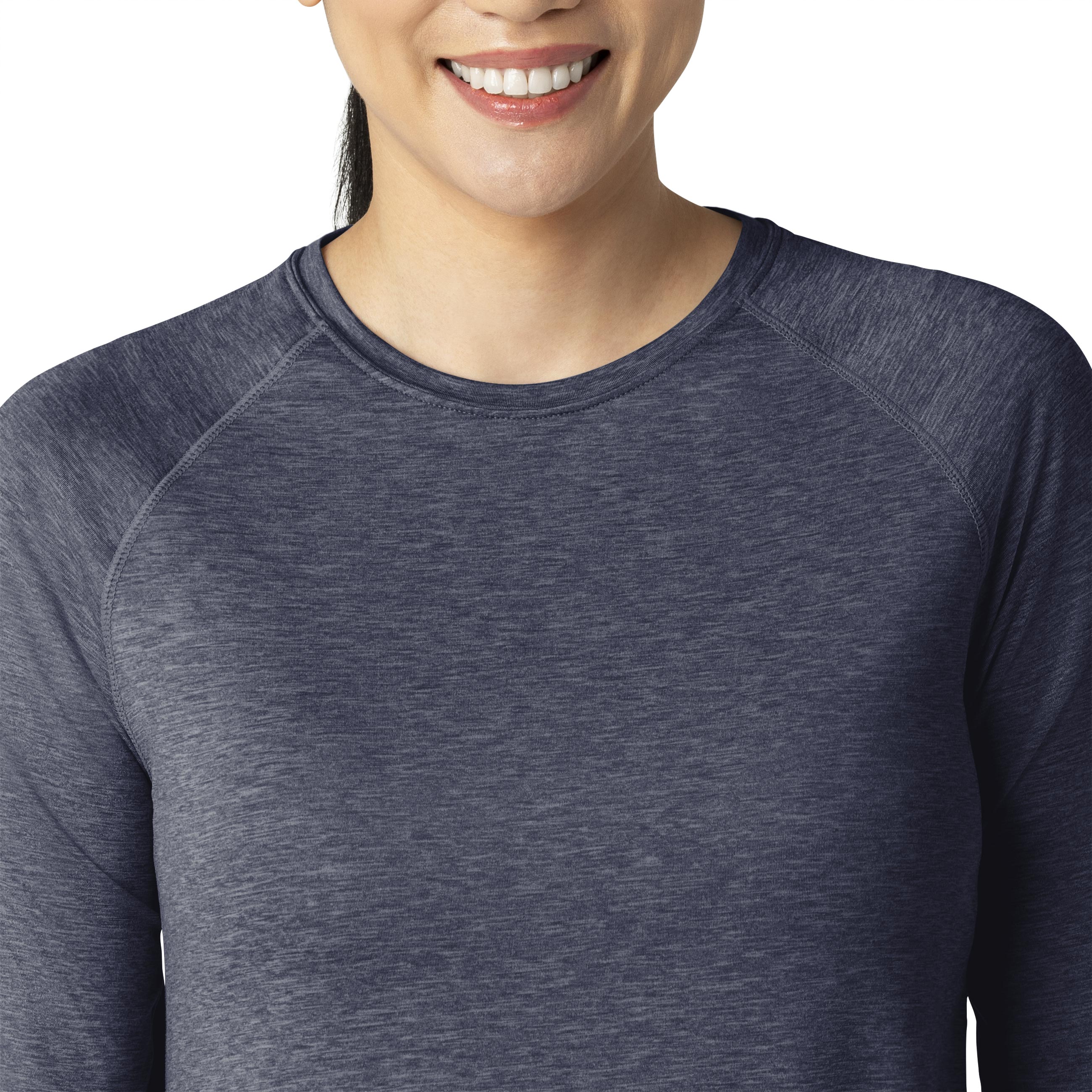 Force Sub-Scrubs C31009 Performance Long Sleeve Tee Navy Heather