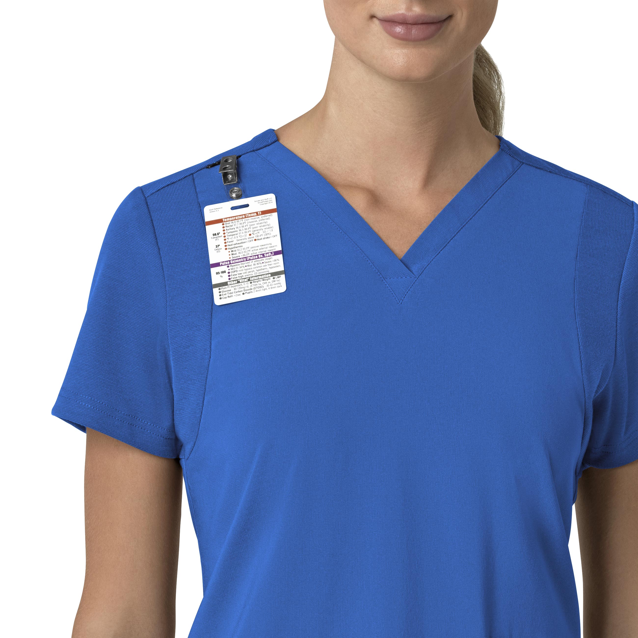 Force Cross-Flex C13210 Flex Panel V-Neck Scrub Top Royal