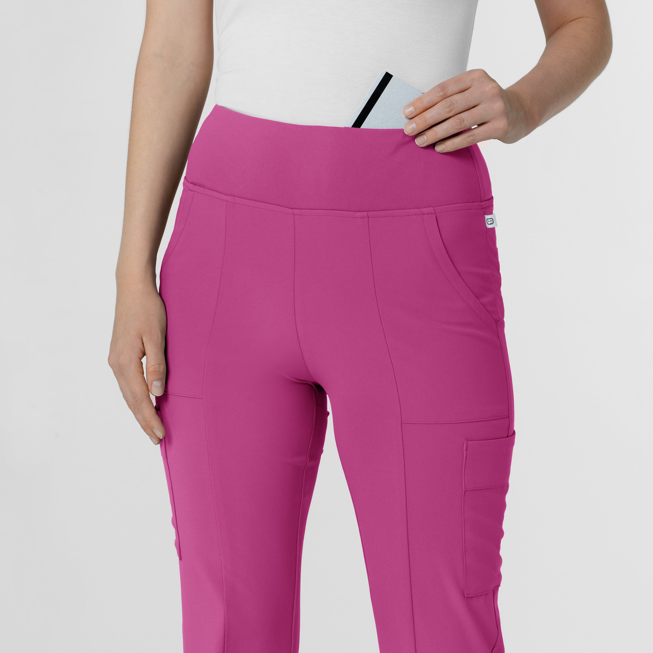 RENEW 5534 Cargo Flare Scrub Pants Raspberry