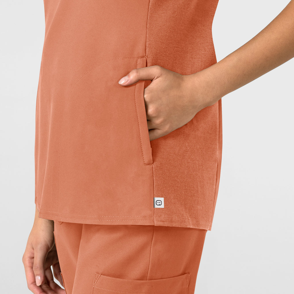Thrive 6522 Flex-n-Reach V-Neck Scrub Top Terracotta
