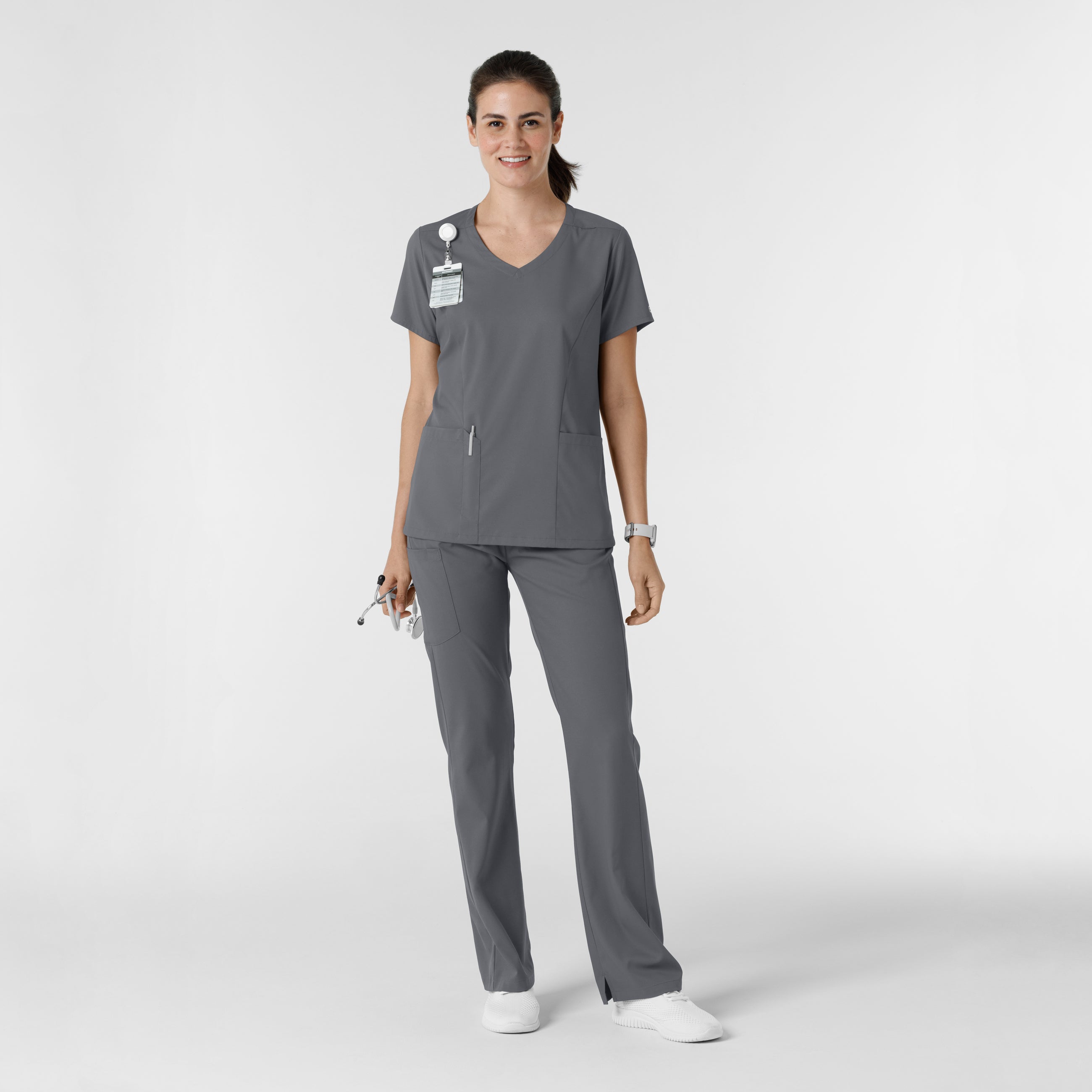 Boundless 5251 Bootcut Scrub Pants Pewter