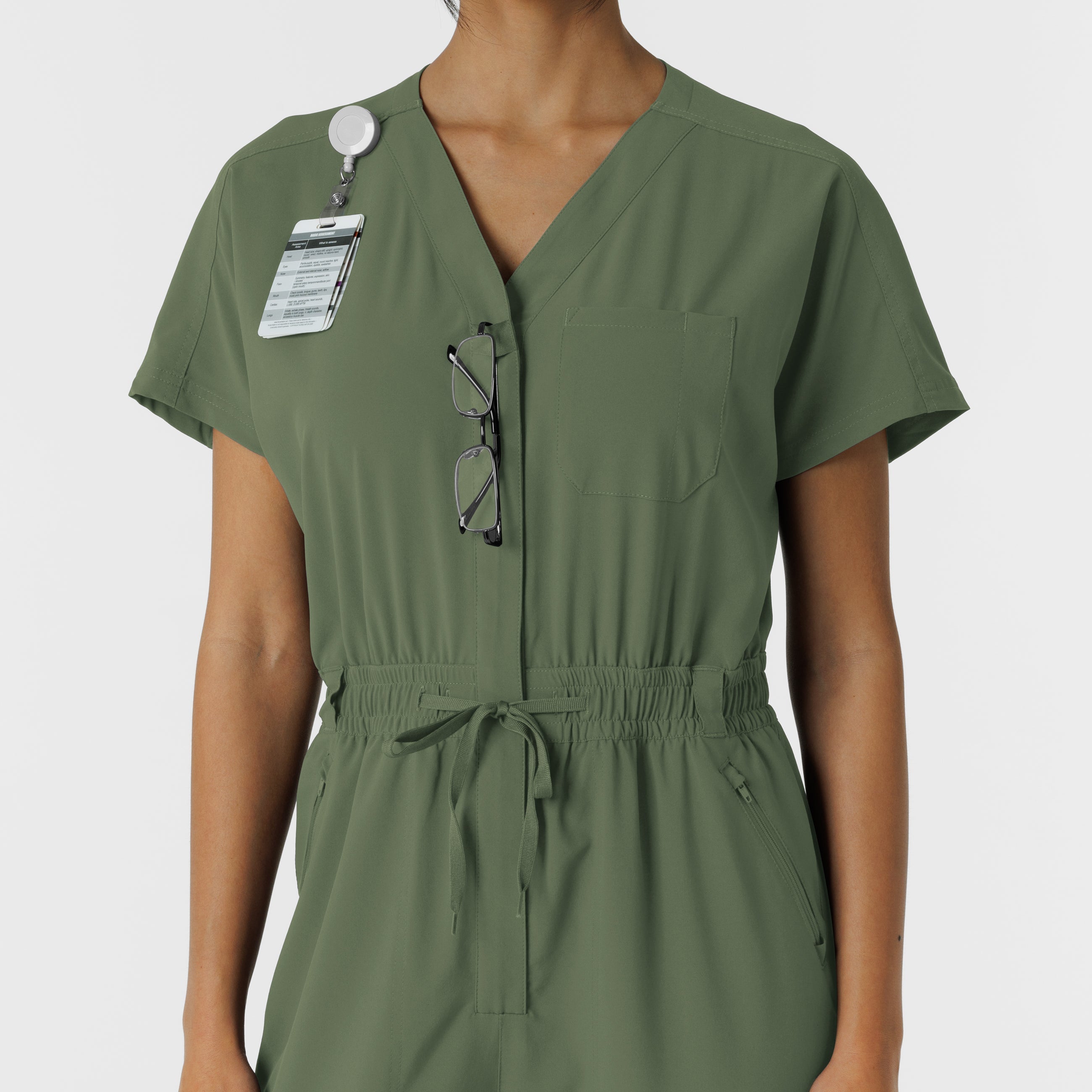RENEW 3234 Cargo Jogger Scrub Jumpsuit Olive