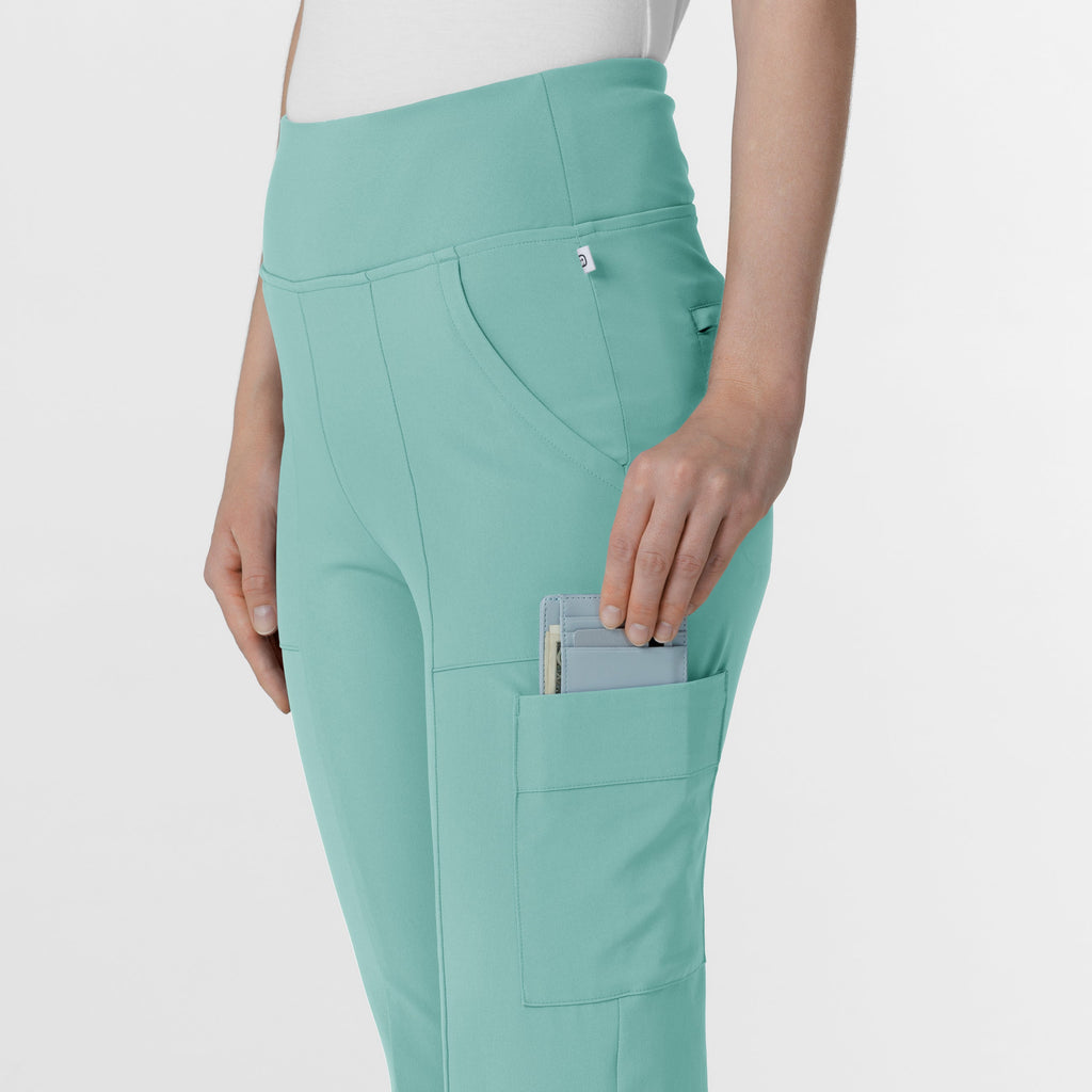 RENEW 5534 Cargo Flare Scrub Pants Turquoise