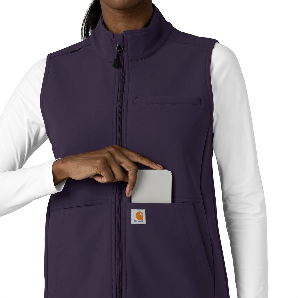 Rugged Flex C83023 Bonded Fleece Vest Black Plum