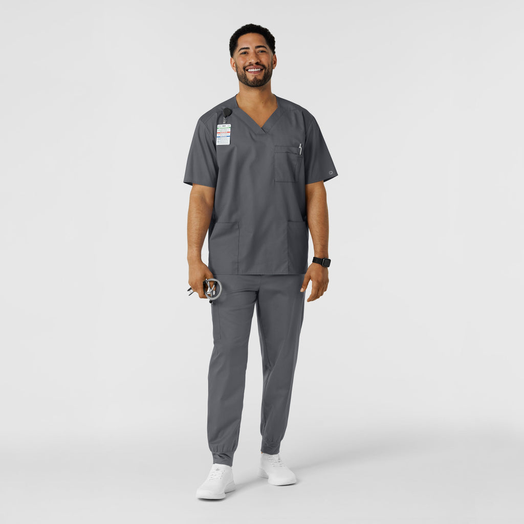 WonderWORK 507 Men's Cargo Jogger Scrub Pants Pewter