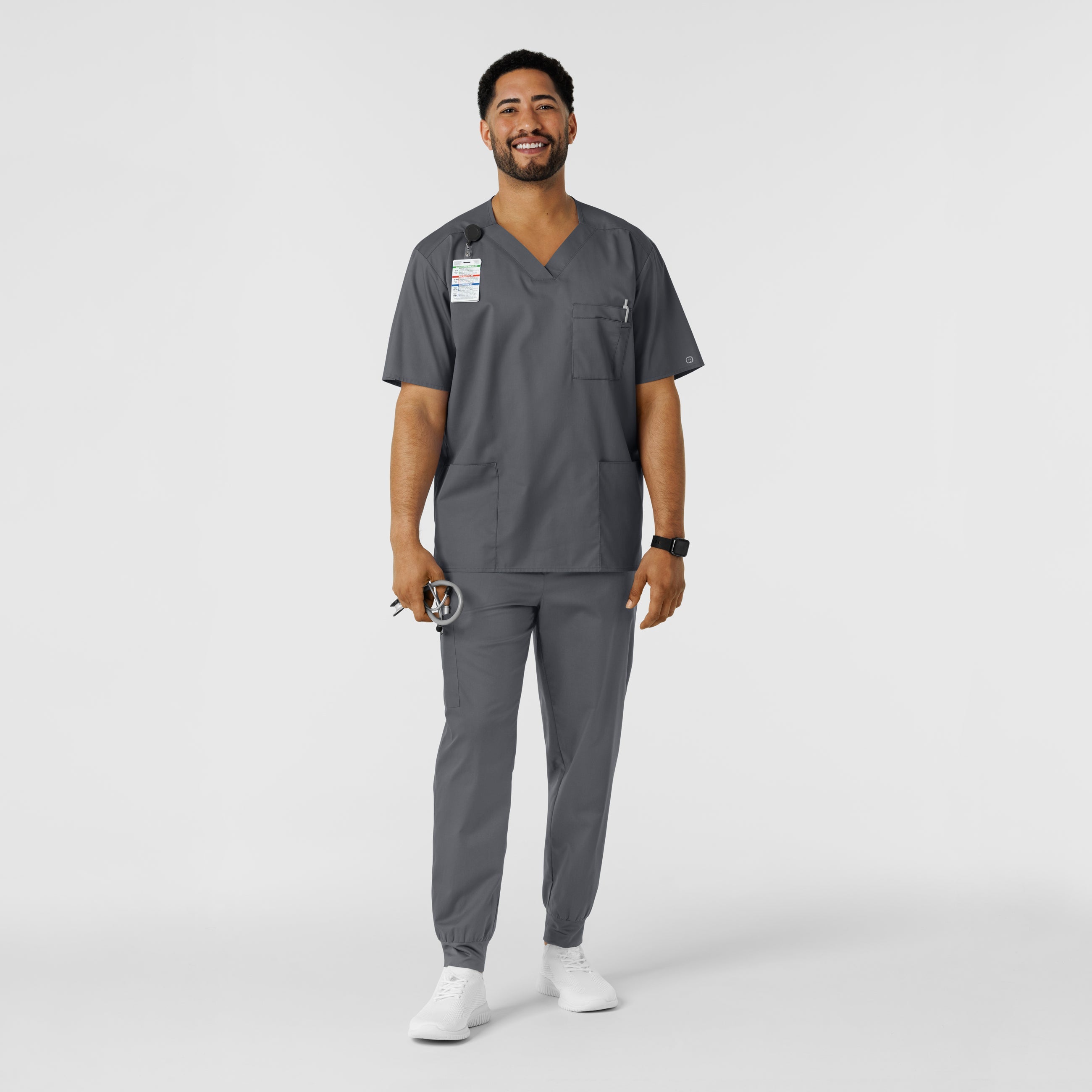 WonderWORK 507 Men's Cargo Jogger Scrub Pants Pewter