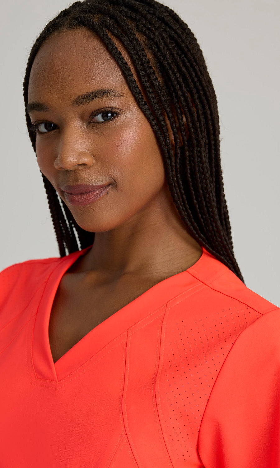 Barco One 5105 Racer Scrub Top Neon Flame