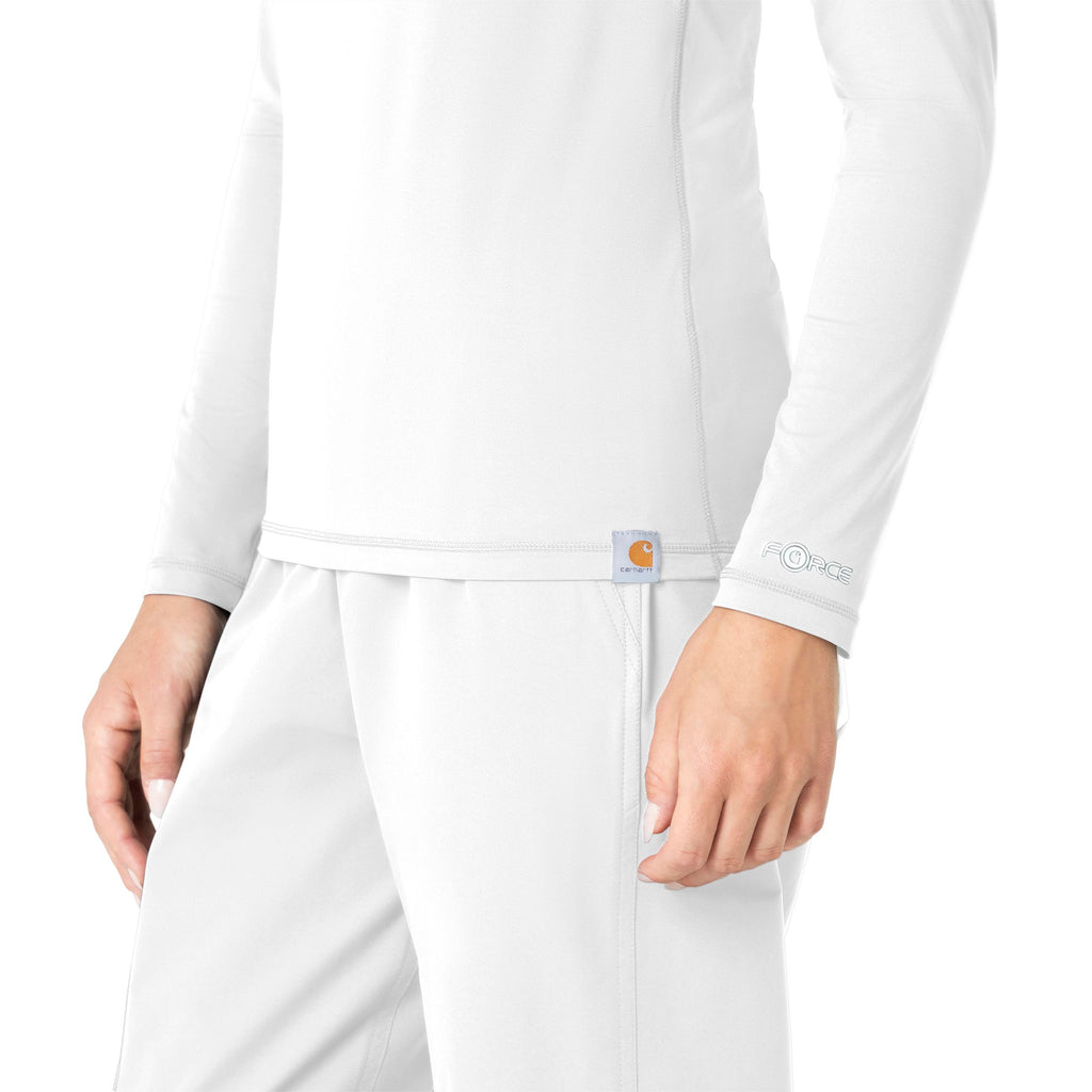 Force Sub-Scrubs C31002 Performance Long Sleeve Tee White