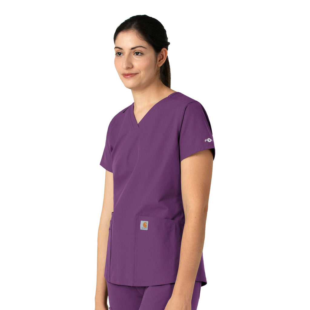 Force Essentials C12113 V-Neck Scrub Top Eggplant