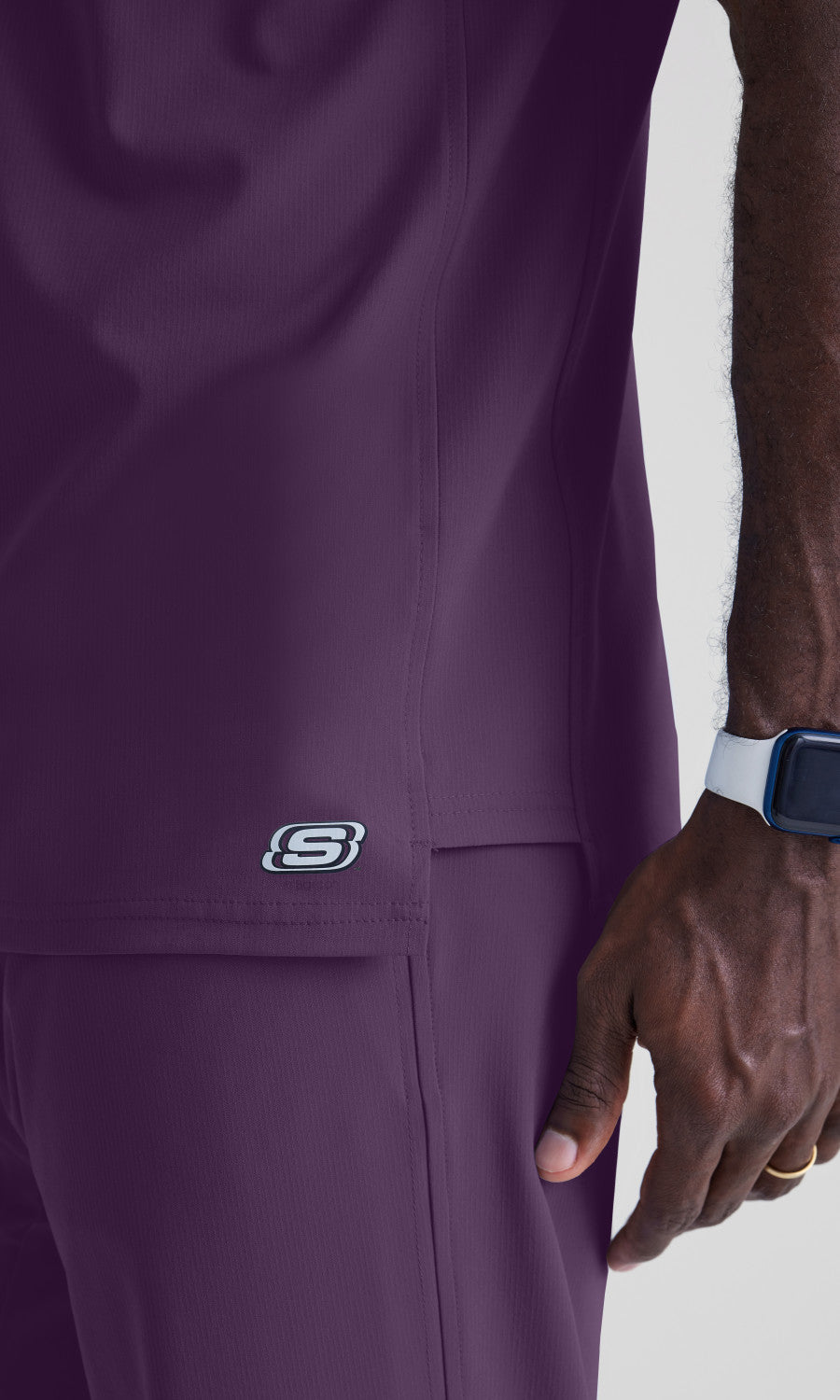 Skechers SK0112 Structure Scrub Top Eggplant