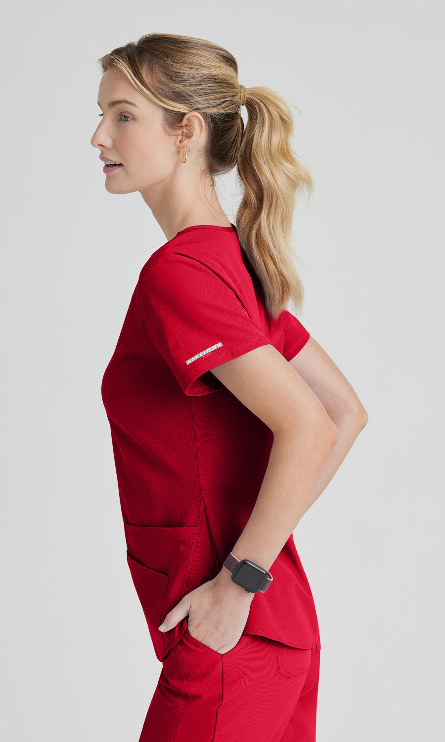 Skechers SK101 Breeze Scrub Top True Red