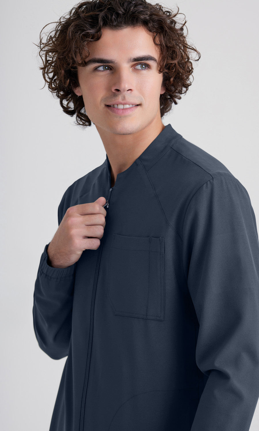 Grey's Anatomy Evolve GSSW887 Cycle Scrub Jacket Steel