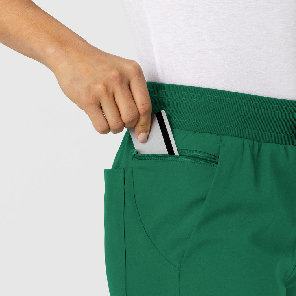 W123 5045 Flex-n-Reach Track Scrub Pants Hunter