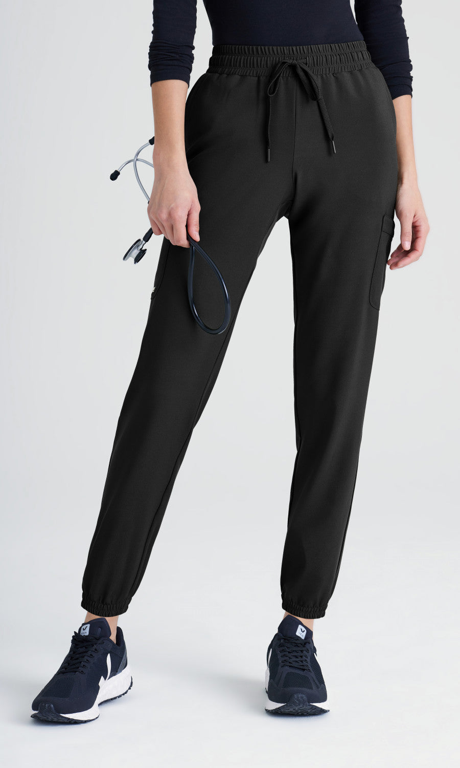 Grey's Anatomy Evolve GSSP625 Terra Scrub Joggers Black