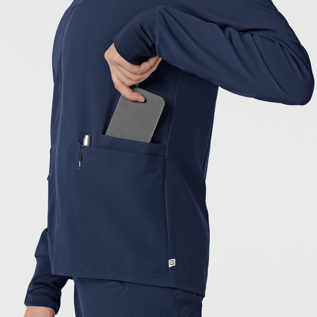 Thrive 8122 Flex-n-Reach Zip-Front Jacket Navy
