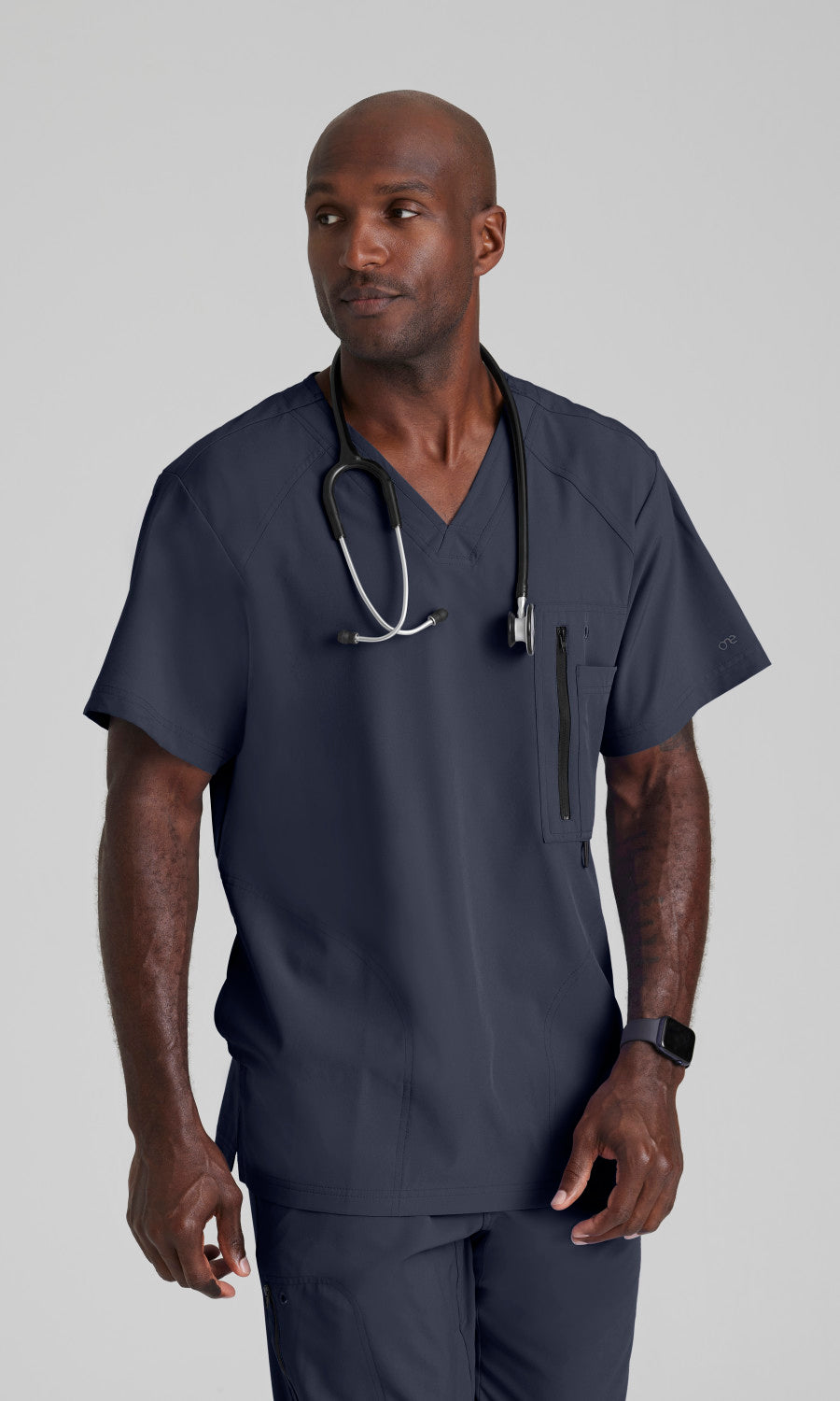 Barco One 0115 Amplify Scrub Top Steel
