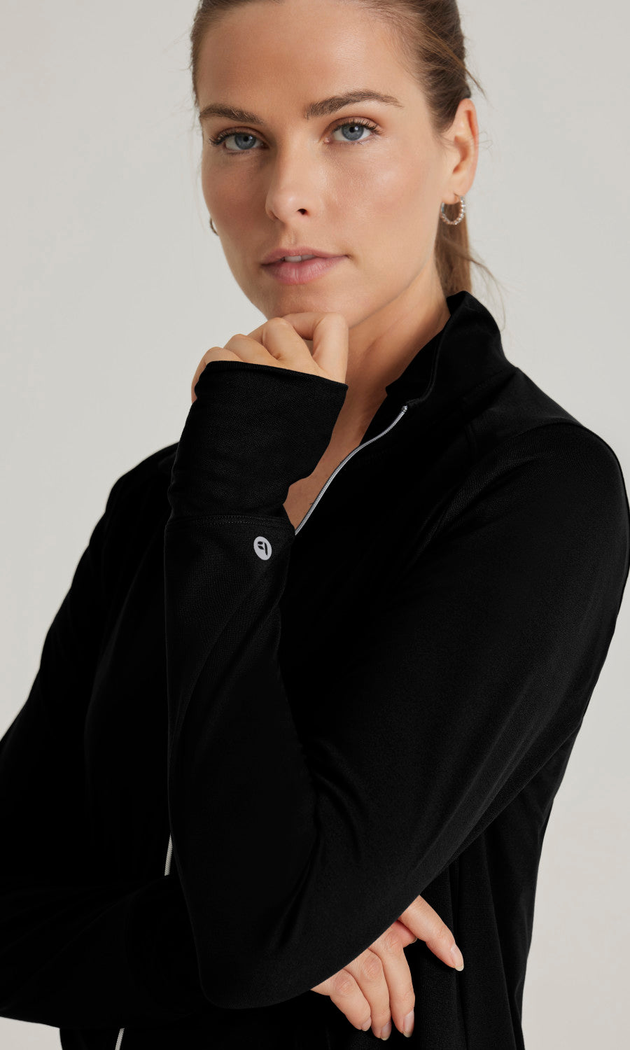 Barco One Performance Knits BOW896 Arena Knit Scrub Jacket Jacket Black