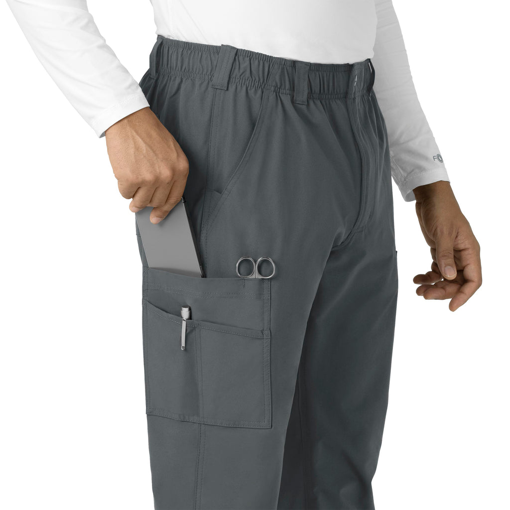 Force Essentials C56113 Men's Straight Leg Cargo Scrub Pants Pewter