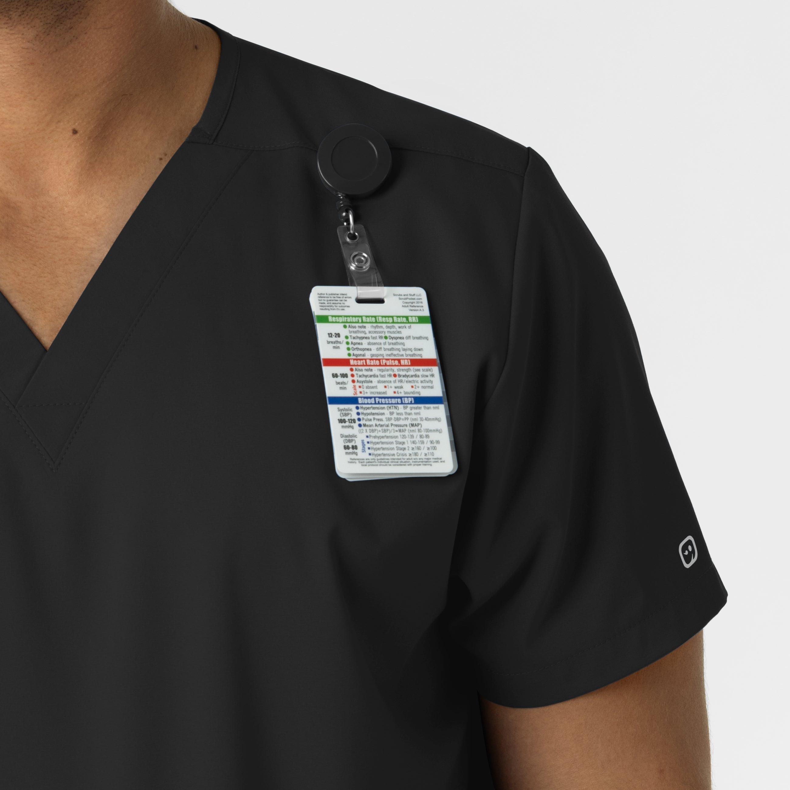 Boundless 6051 Unisex V-Neck Scrub Top Black