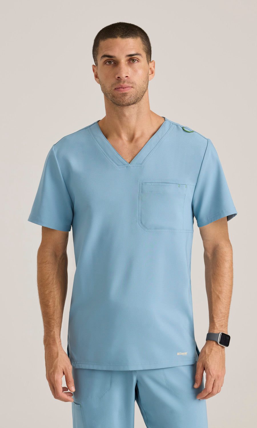 Grey's Anatomy Evolve GSST179 Journey Scrub Top Ocean Mist