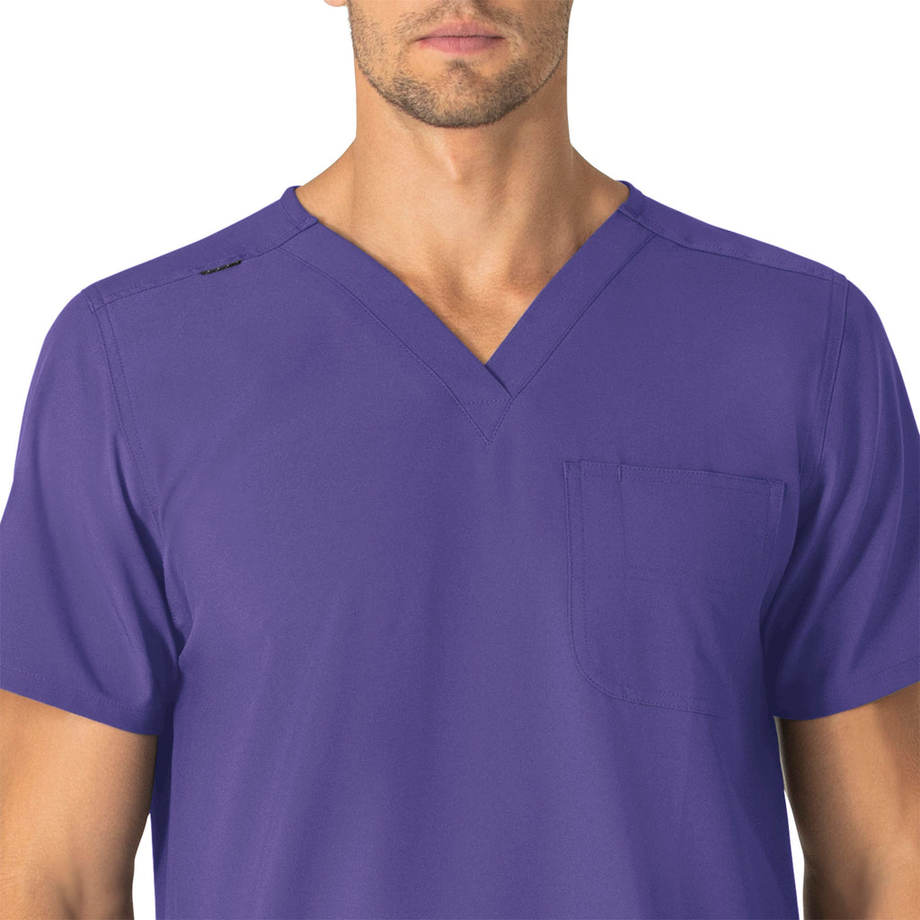 Force Essentials C15013 Unisex V-Neck 6-Pocket Scrub Top Grape