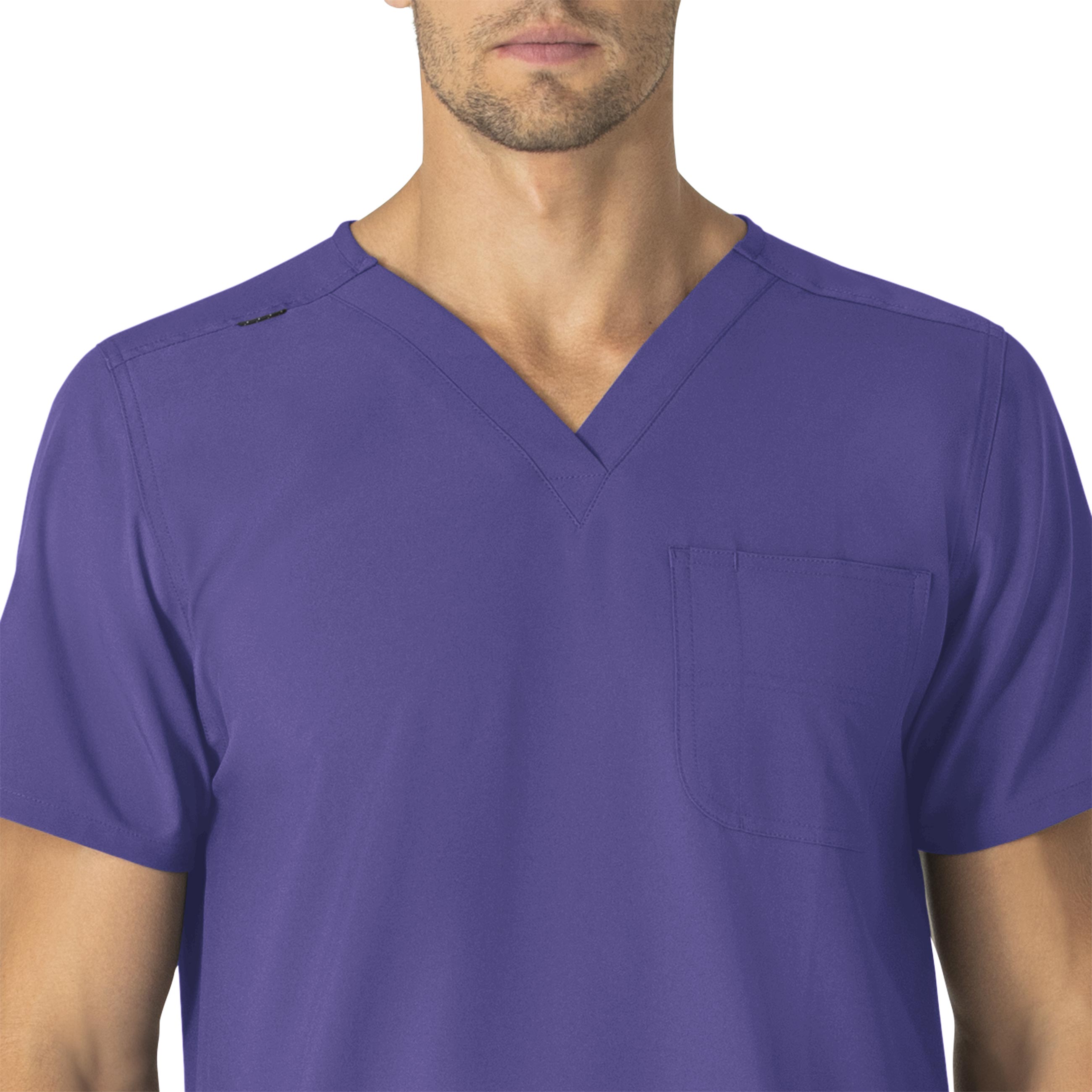 Force Essentials C15013 Unisex V-Neck 6-Pocket Scrub Top Grape