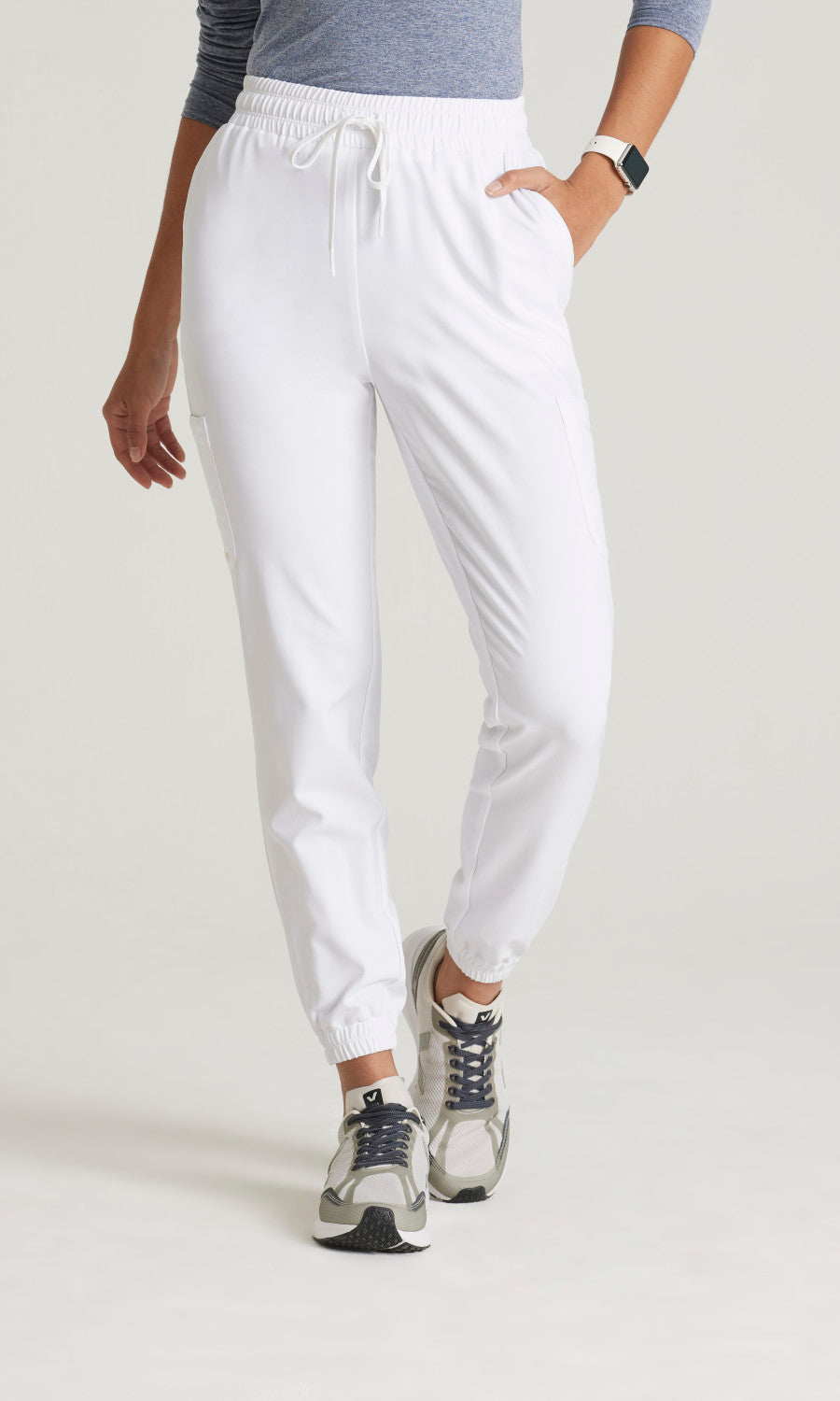 Grey's Anatomy Evolve GSSP625 Terra Scrub Joggers White