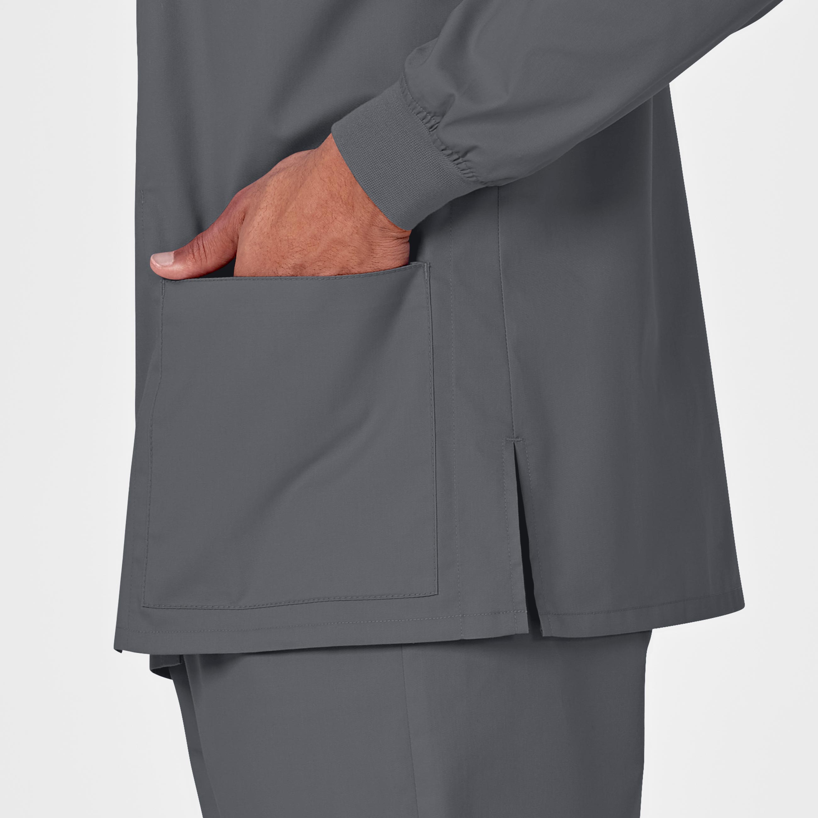 WonderWORK 800 Unisex Snap Front Jacket Pewter