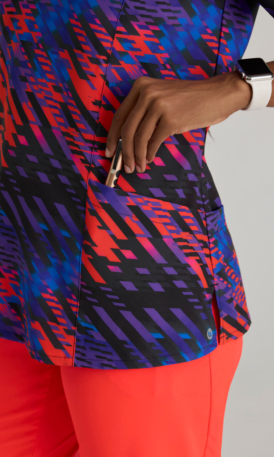 Barco One 5107 Thrive Print Scrub Top Radiant Prism