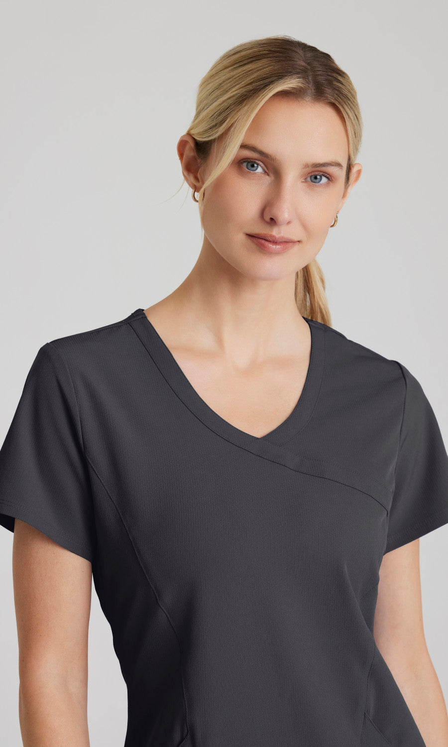 Skechers SK102 Reliance Scrub Top Pewter