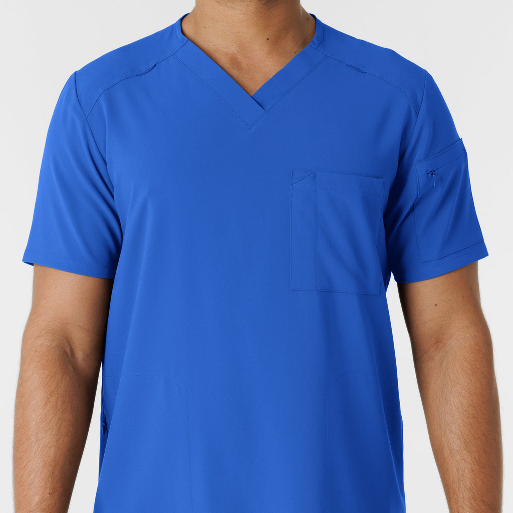 RENEW 6834 Men's V-Neck 5 Pocket Scrub Top Royal