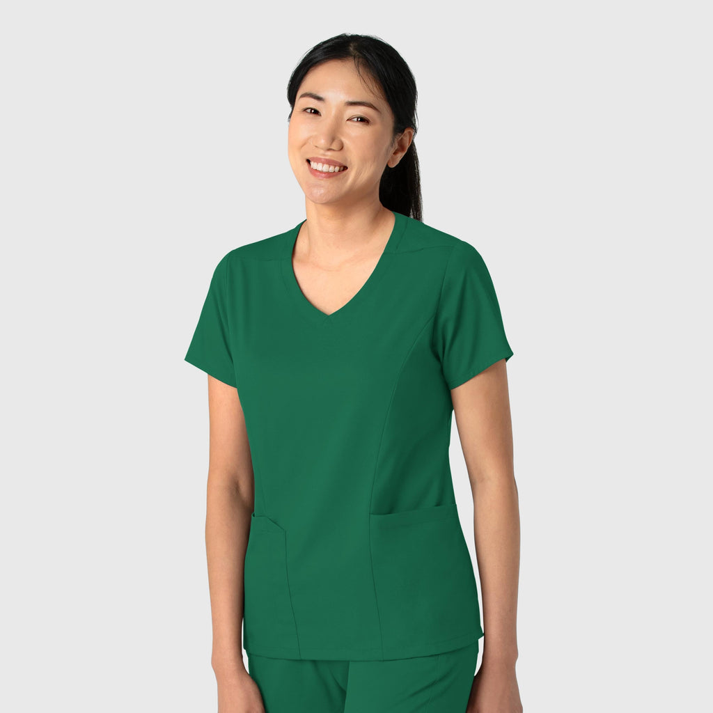 Boundless 6251 2-Pocket V-Neck Scrub Top Hunter