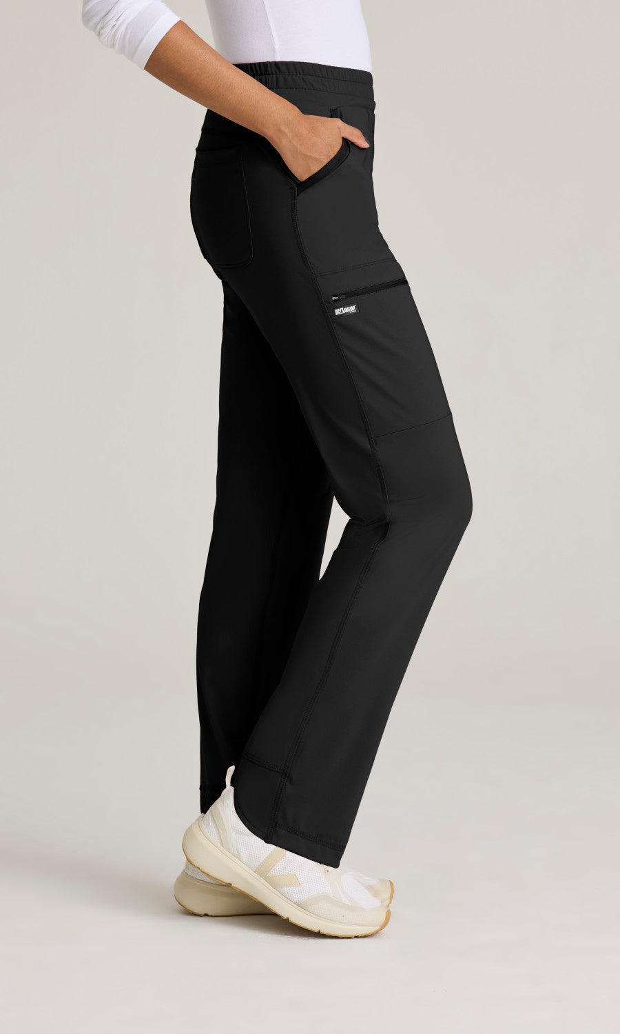 Grey's Anatomy Knits GRSP685 Momentum Knit Scrub Pants Black