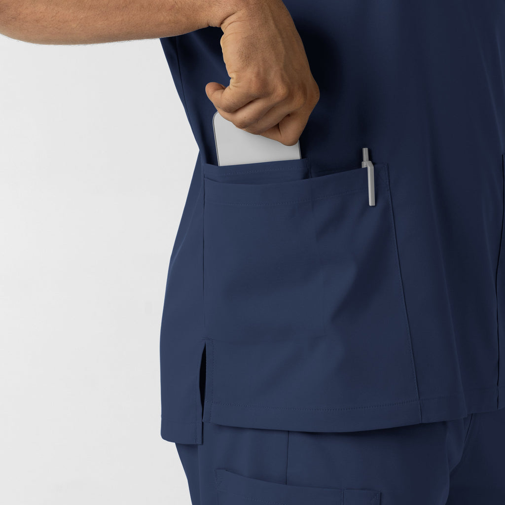 Boundless 6051 Unisex V-Neck Scrub Top Navy