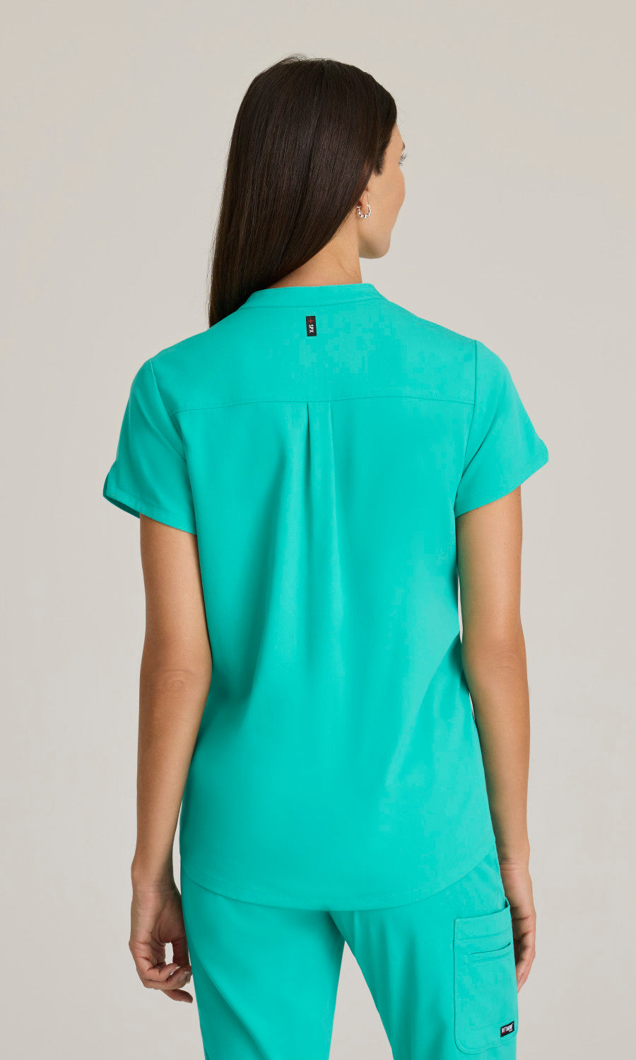 Grey's Anatomy Stretch GRST230 Avery Scrub Top Alpine Aqua