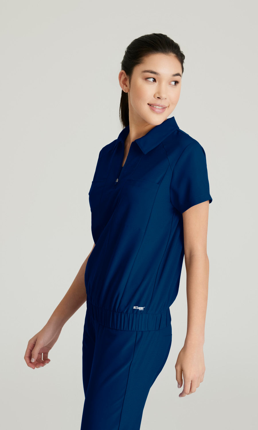 Grey's Anatomy Evolve GSST215 Perseverance Scrub Top Indigo