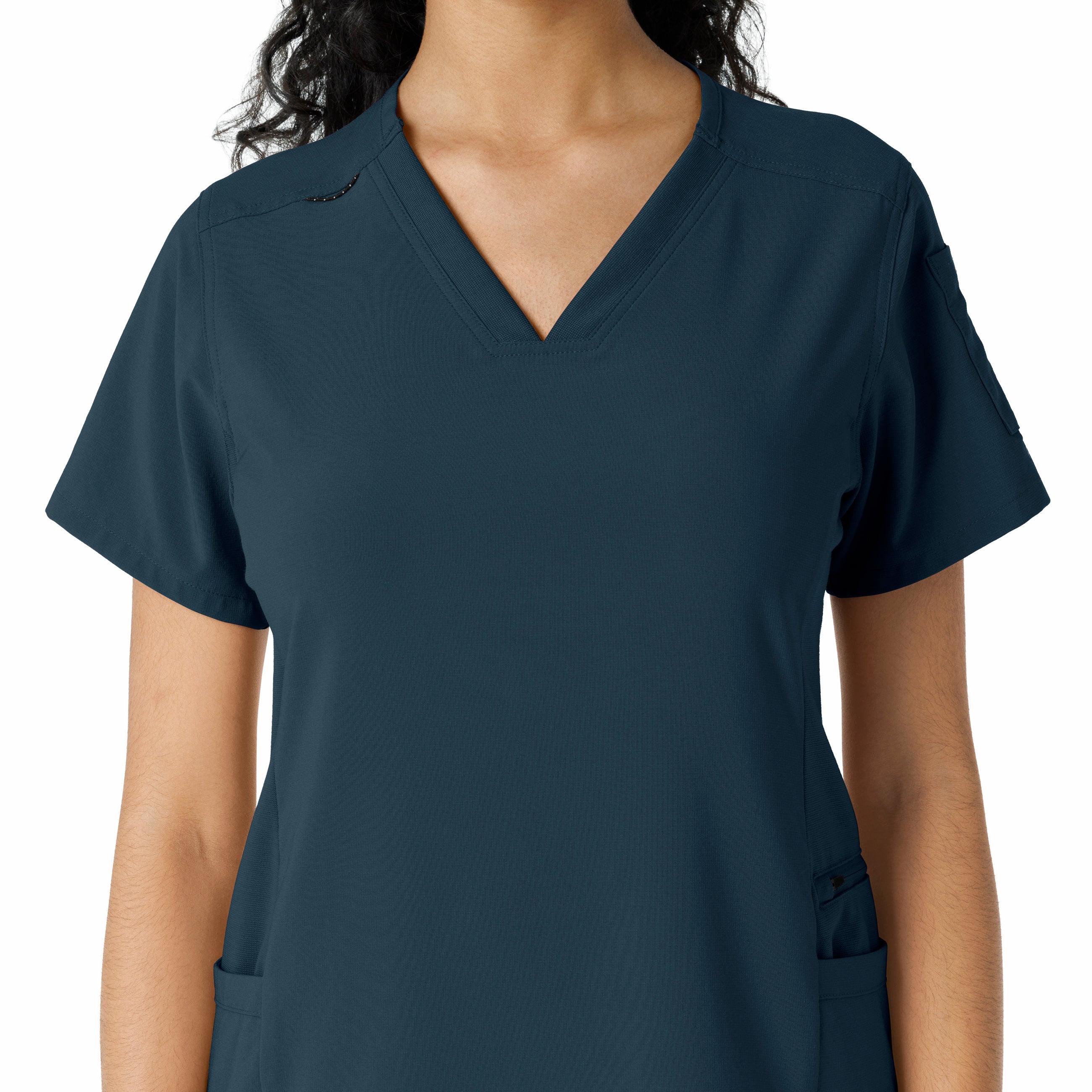 Force Cross-Flex C13310 Knit Panel Scrub Top Navy