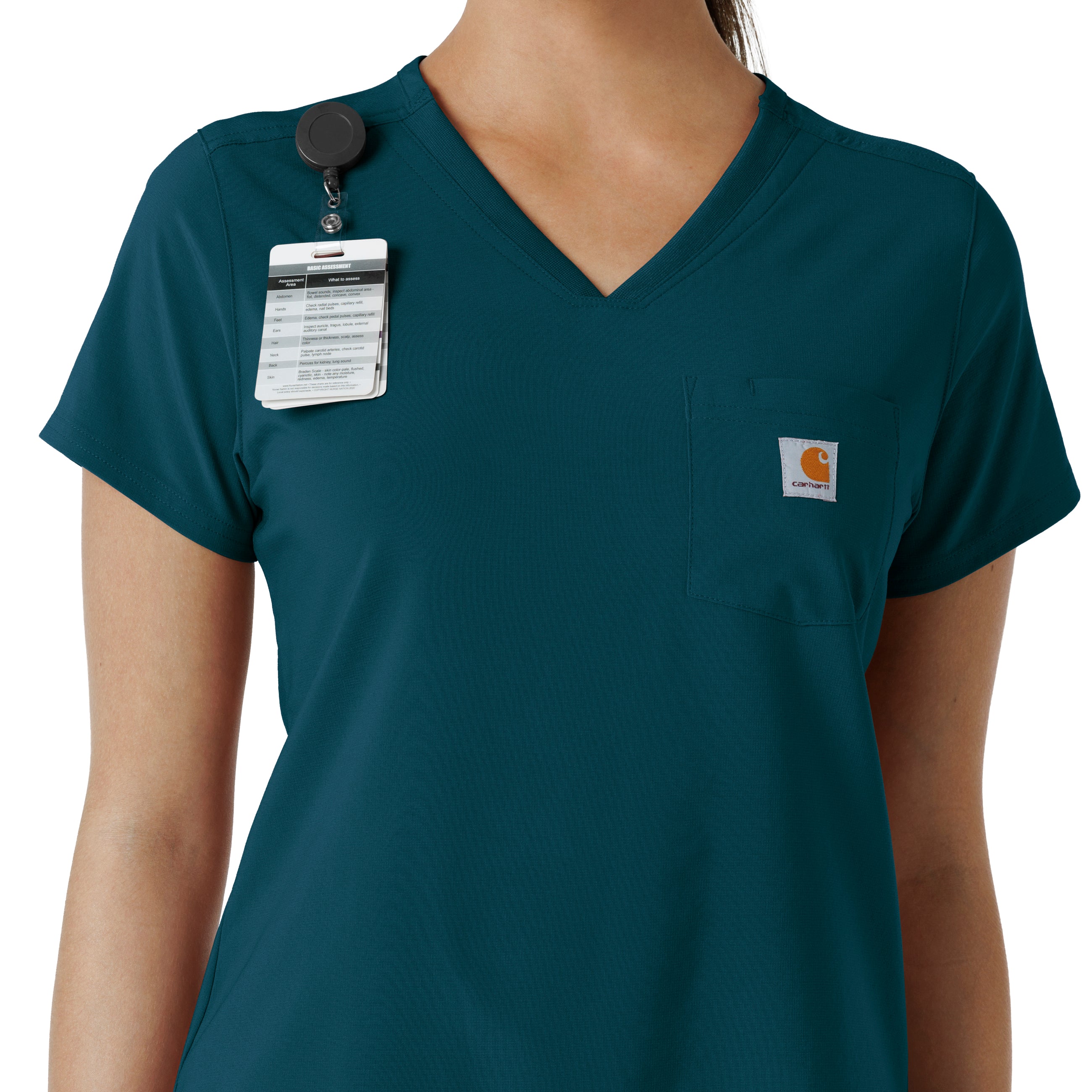 Force Cross-Flex C13410 Tuck-In Scrub Top Caribbean