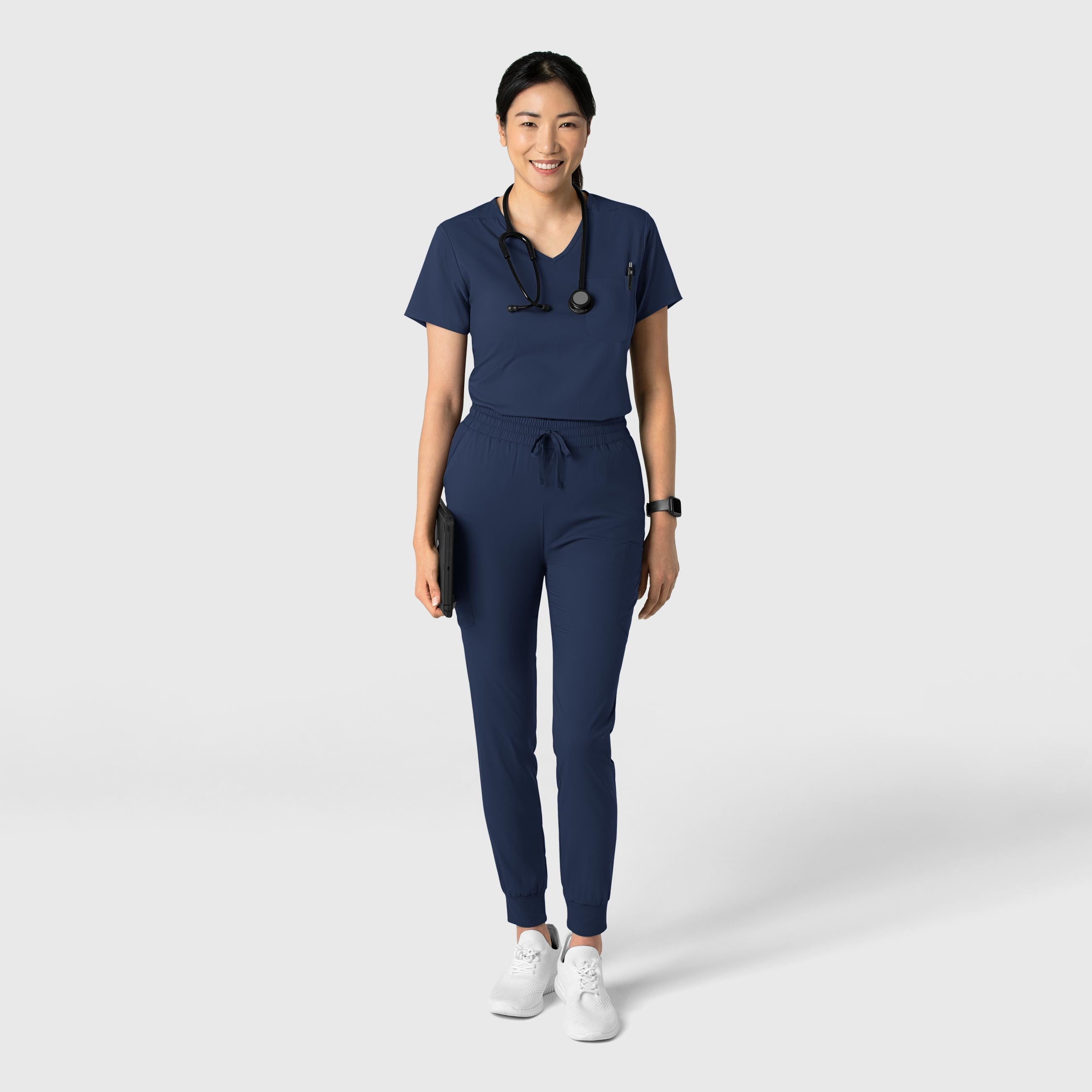 Boundless 6151 Tuck-In Scrub Top Navy
