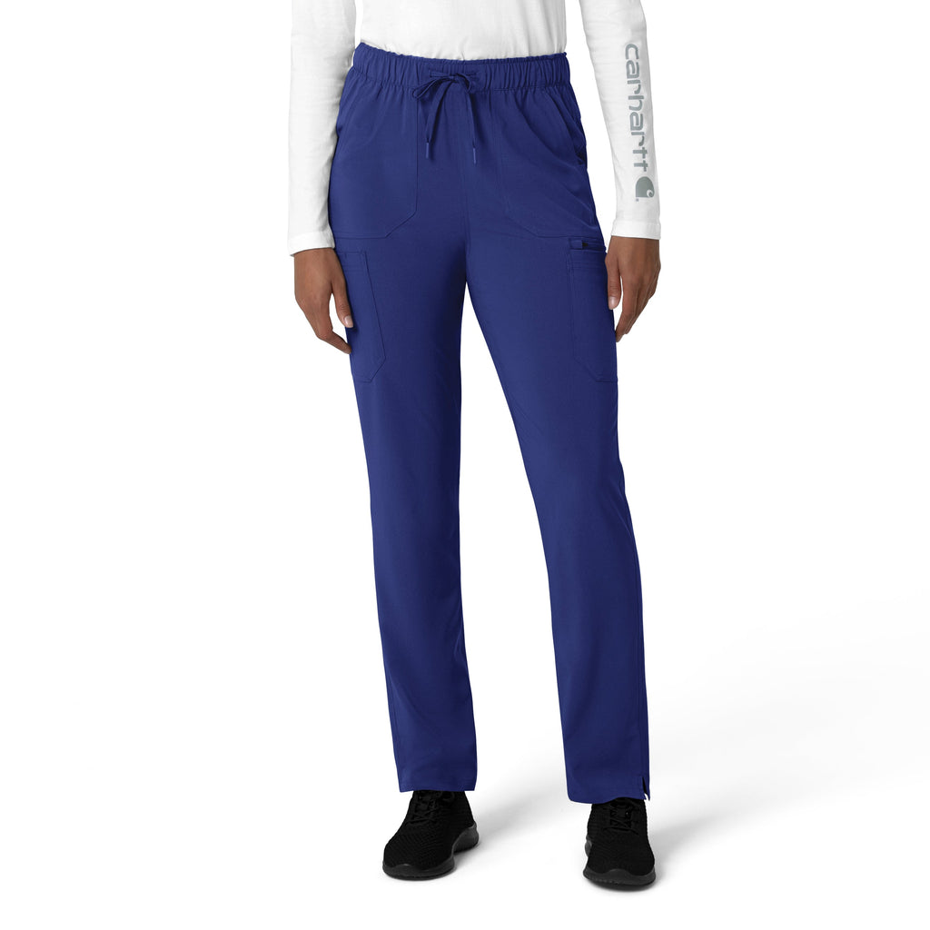 Force Cross-Flex C53210 Women's Straight Leg Cargo Scrub Pants Galaxy Blue