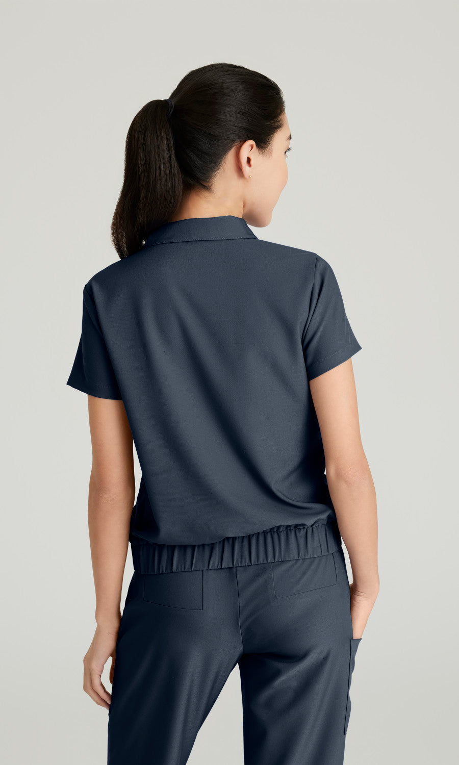 Grey's Anatomy Evolve GSST215 Perseverance Scrub Top Steel