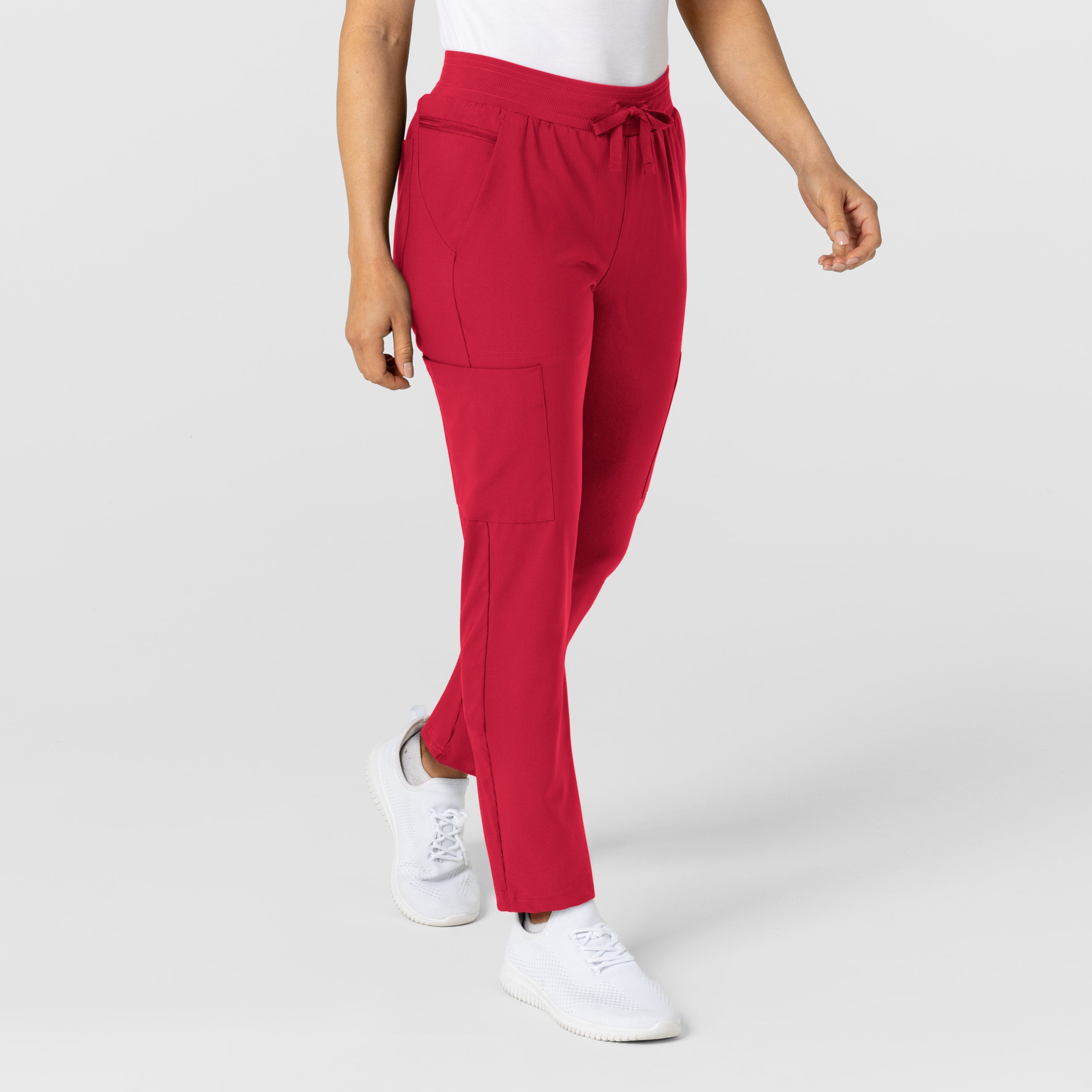 W123 5045 Flex-n-Reach Track Scrub Pants Red