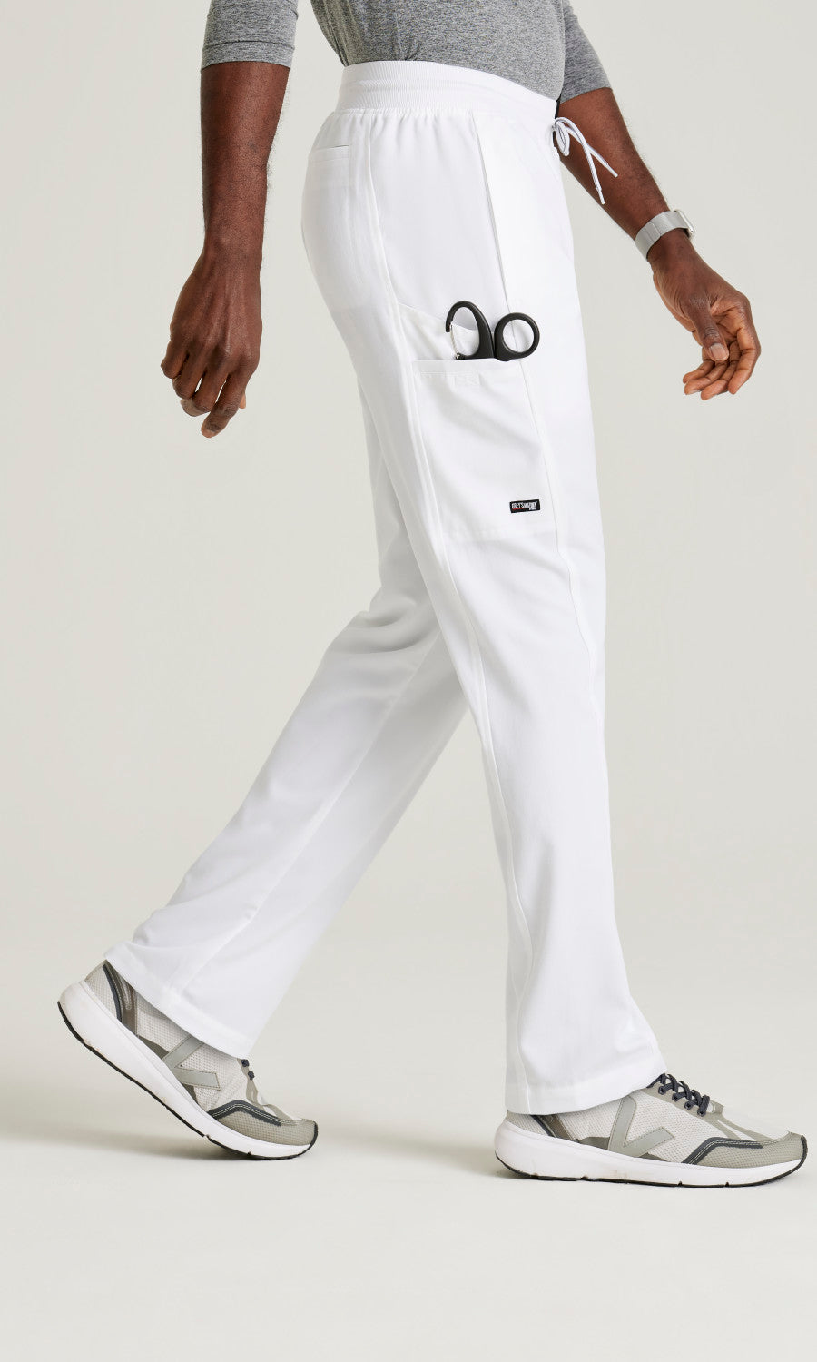 Grey's Anatomy Stretch GRSP617 Hudson Scrub Pants White