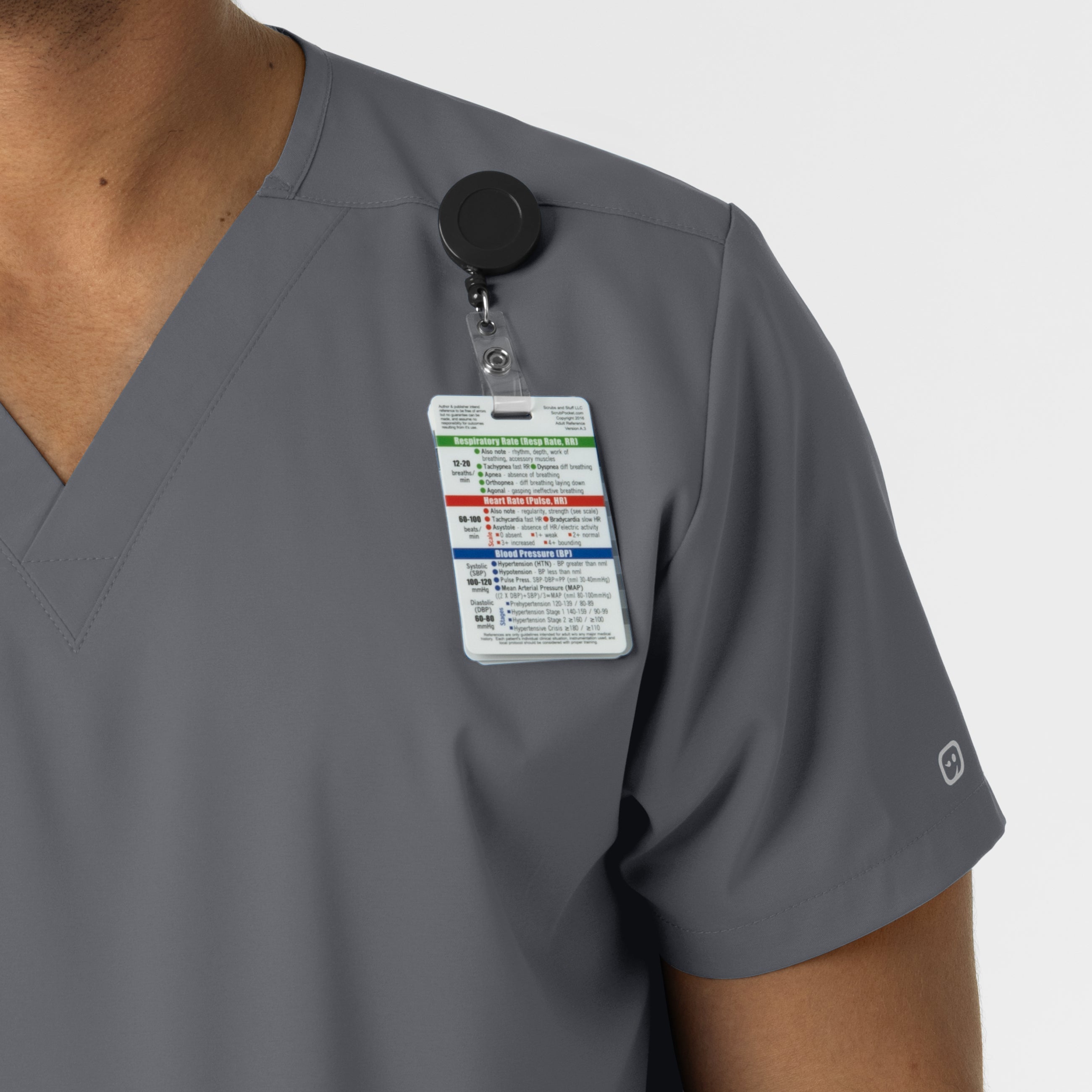 Boundless 6051 Unisex V-Neck Scrub Top Pewter